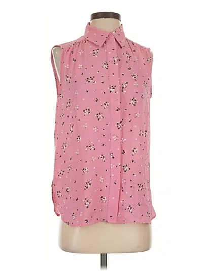 Ann Taylor Sleeveless Blouse In Pink
