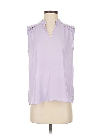 Pre-owned Ann Taylor Sleeveless Blouse In Purple