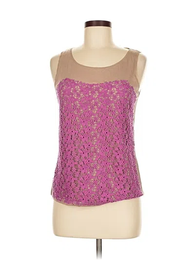 Pre-owned Ann Taylor Sleeveless Blouse In Purple
