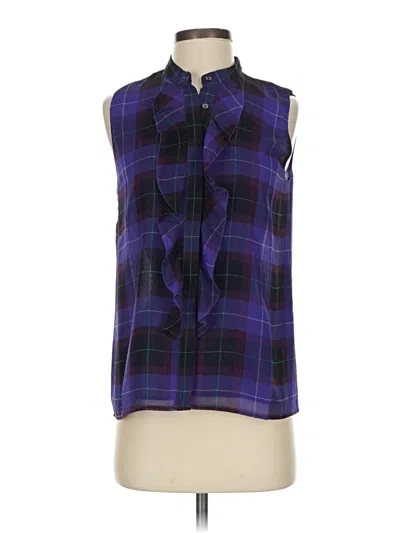 Ann Taylor Sleeveless Blouse In Blue