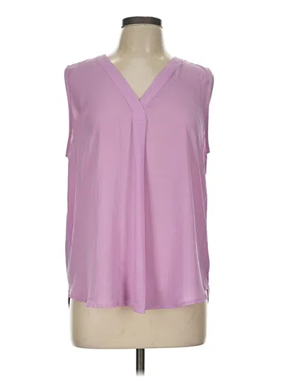 Pre-owned Ann Taylor Sleeveless Blouse In Purple