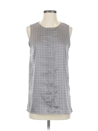 Pre-owned Ann Taylor Sleeveless Blouse In Silver