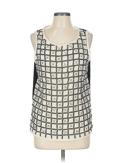 Pre-owned Ann Taylor Sleeveless Blouse In Silver