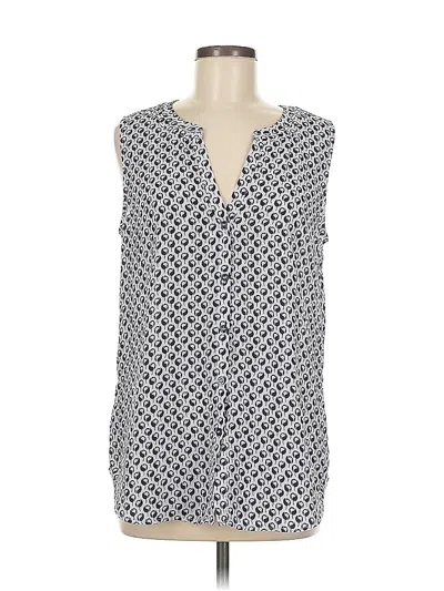 Pre-owned Ann Taylor Sleeveless Blouse In Silver