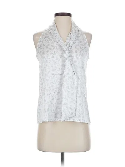 Pre-owned Ann Taylor Sleeveless Blouse In Silver