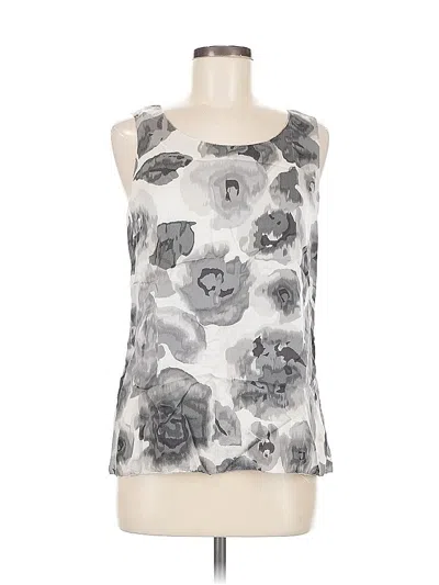 Pre-owned Ann Taylor Sleeveless Blouse In Silver