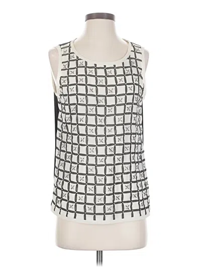 Pre-owned Ann Taylor Sleeveless Blouse In Silver