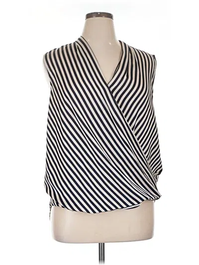 Pre-owned Ann Taylor Sleeveless Blouse In Silver