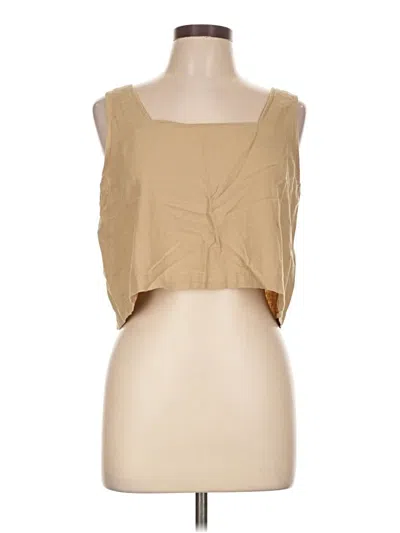 Pre-owned Ann Taylor Sleeveless Blouse In Tan