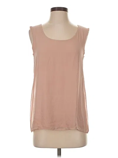 Pre-owned Ann Taylor Sleeveless Blouse In Tan