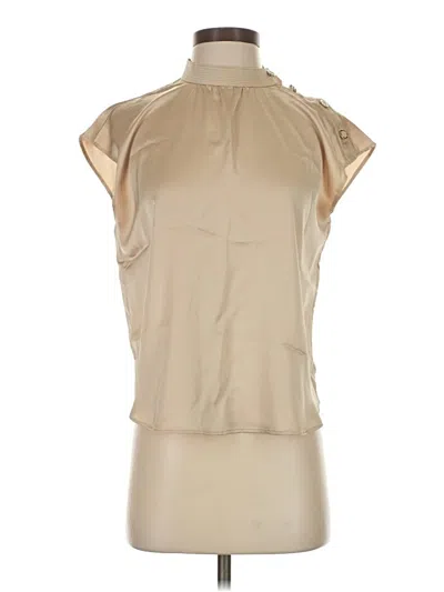 Pre-owned Ann Taylor Sleeveless Blouse In Tan