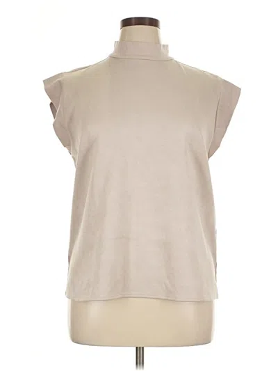 Pre-owned Ann Taylor Sleeveless Blouse In Tan