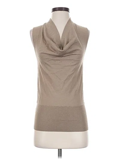 Pre-owned Ann Taylor Sleeveless Blouse In Tan