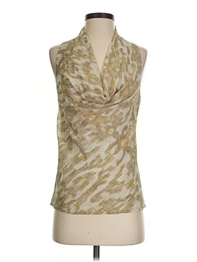 Pre-owned Ann Taylor Sleeveless Blouse In Tan