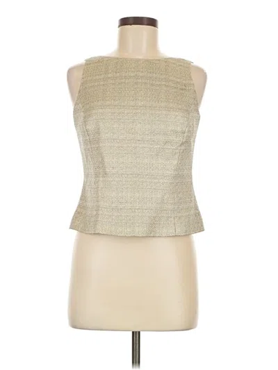Pre-owned Ann Taylor Sleeveless Blouse In Tan