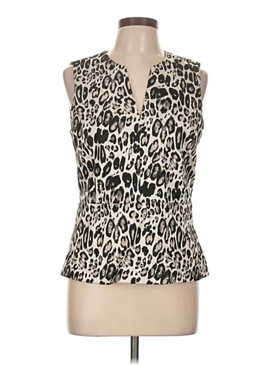 Pre-owned Ann Taylor Sleeveless Blouse In Tan