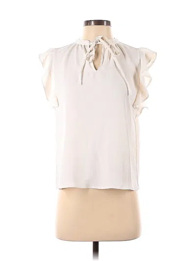 Pre-owned Ann Taylor Sleeveless Blouse In White