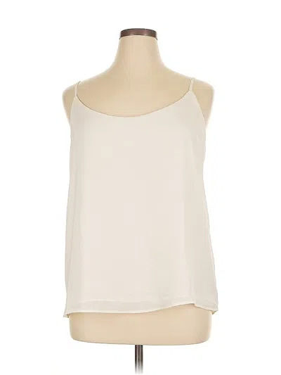 Pre-owned Ann Taylor Sleeveless Blouse In White