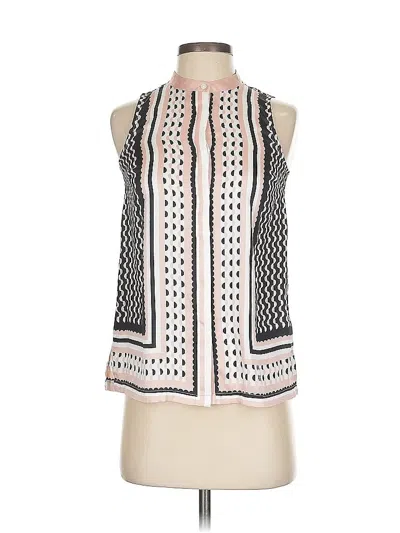 Pre-owned Ann Taylor Sleeveless Blouse In White