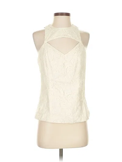 Pre-owned Ann Taylor Sleeveless Blouse In White