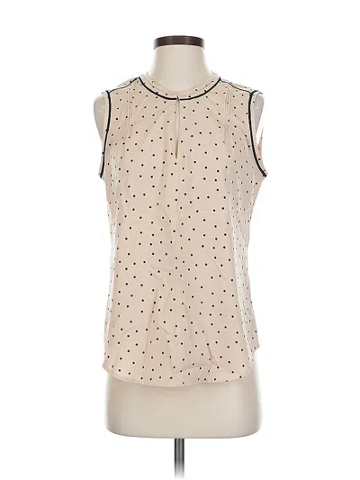 Pre-owned Ann Taylor Sleeveless Blouse In White