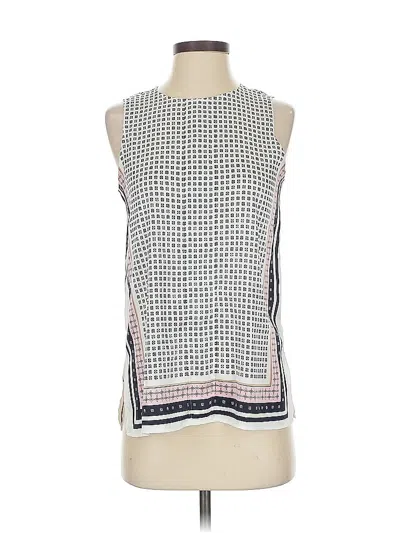 Pre-owned Ann Taylor Sleeveless Blouse In White