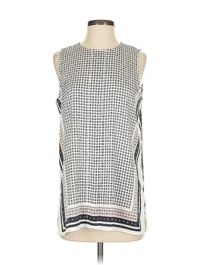 Pre-owned Ann Taylor Sleeveless Blouse In White