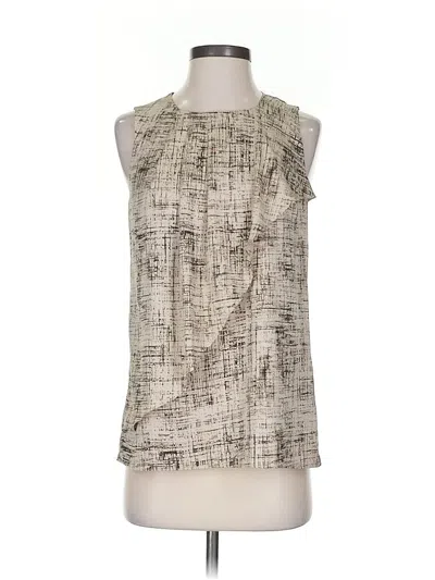 Pre-owned Ann Taylor Sleeveless Blouse In White