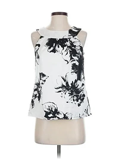 Pre-owned Ann Taylor Sleeveless Blouse In White