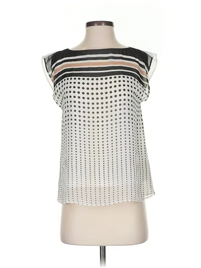 Pre-owned Ann Taylor Sleeveless Blouse In White