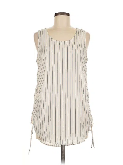 Pre-owned Ann Taylor Sleeveless Blouse In White