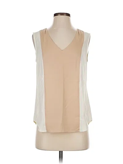 Pre-owned Ann Taylor Sleeveless Blouse In White