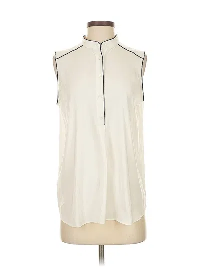 Pre-owned Ann Taylor Sleeveless Blouse In White