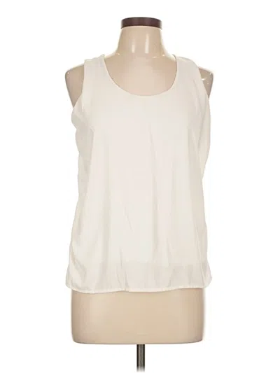 Pre-owned Ann Taylor Sleeveless Blouse In White