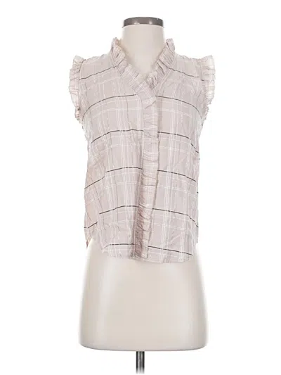 Pre-owned Ann Taylor Sleeveless Blouse In White