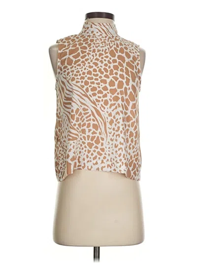 Pre-owned Ann Taylor Sleeveless Blouse In White