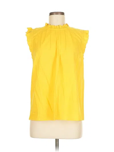Pre-owned Ann Taylor Sleeveless Blouse In Yellow