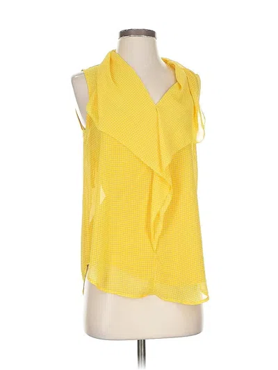 Pre-owned Ann Taylor Sleeveless Blouse In Yellow