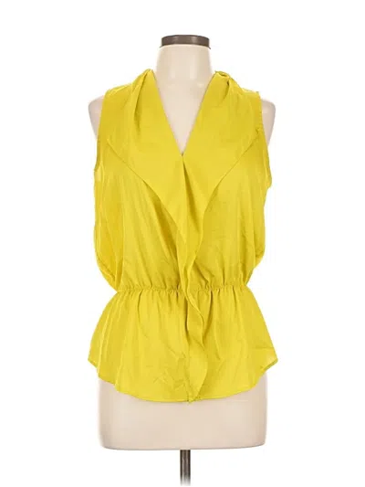 Pre-owned Ann Taylor Sleeveless Blouse In Yellow
