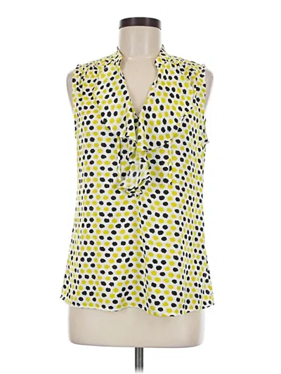Pre-owned Ann Taylor Sleeveless Blouse In Yellow