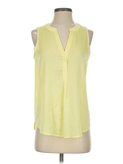Pre-owned Ann Taylor Sleeveless Blouse In Yellow