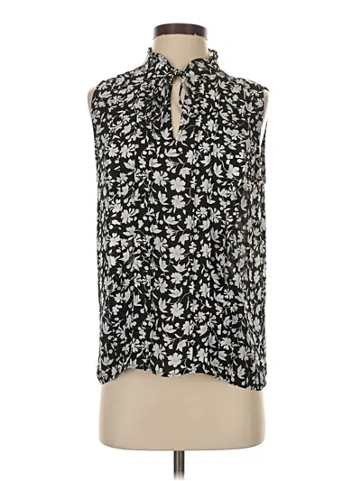 Pre-owned Ann Taylor Sleeveless Button Down Shirt In Black