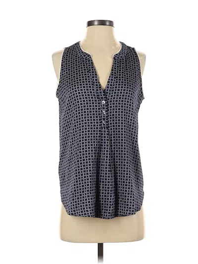 Pre-owned Ann Taylor Sleeveless Button Down Shirt In Gray