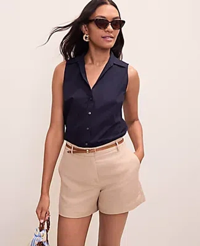 Ann Taylor Sleeveless Essential Shirt In Multi