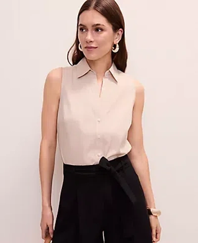 Ann Taylor Sleeveless Essential Shirt In Multi