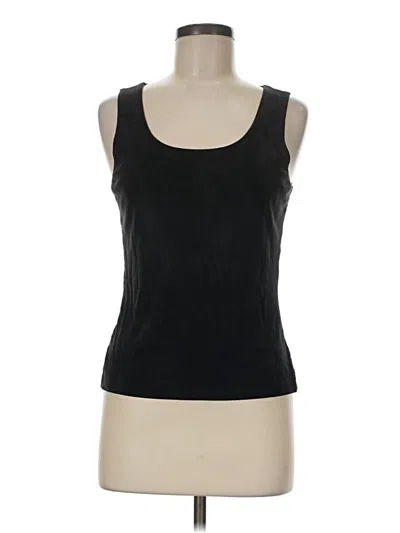 Pre-owned Ann Taylor Sleeveless Silk Top Black Strapless Neckline Tops