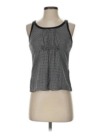 Ann Taylor Sleeveless Silk Top Gray Halter Neckline Tops