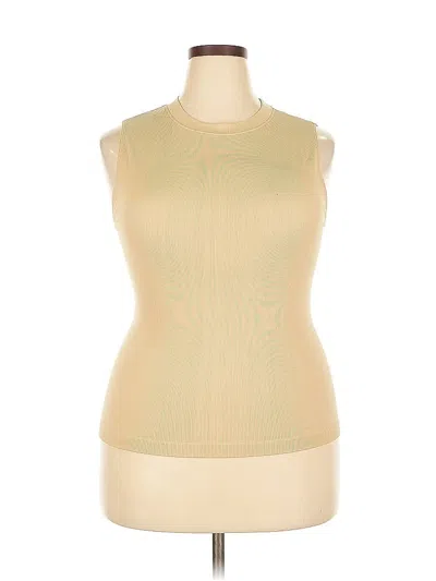 Pre-owned Ann Taylor Sleeveless T-shirt In Brown