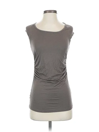 Pre-owned Ann Taylor Sleeveless T-shirt In Gray