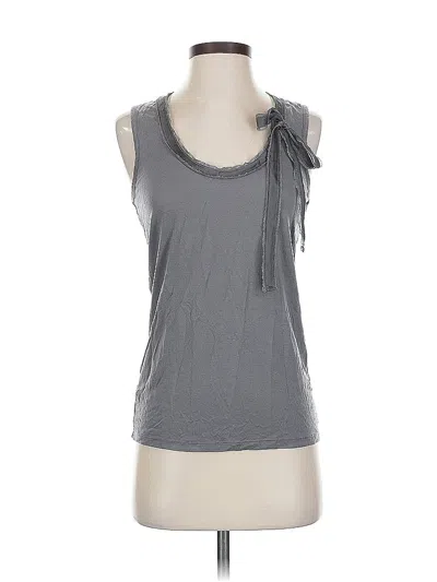 Pre-owned Ann Taylor Sleeveless T-shirt In Gray
